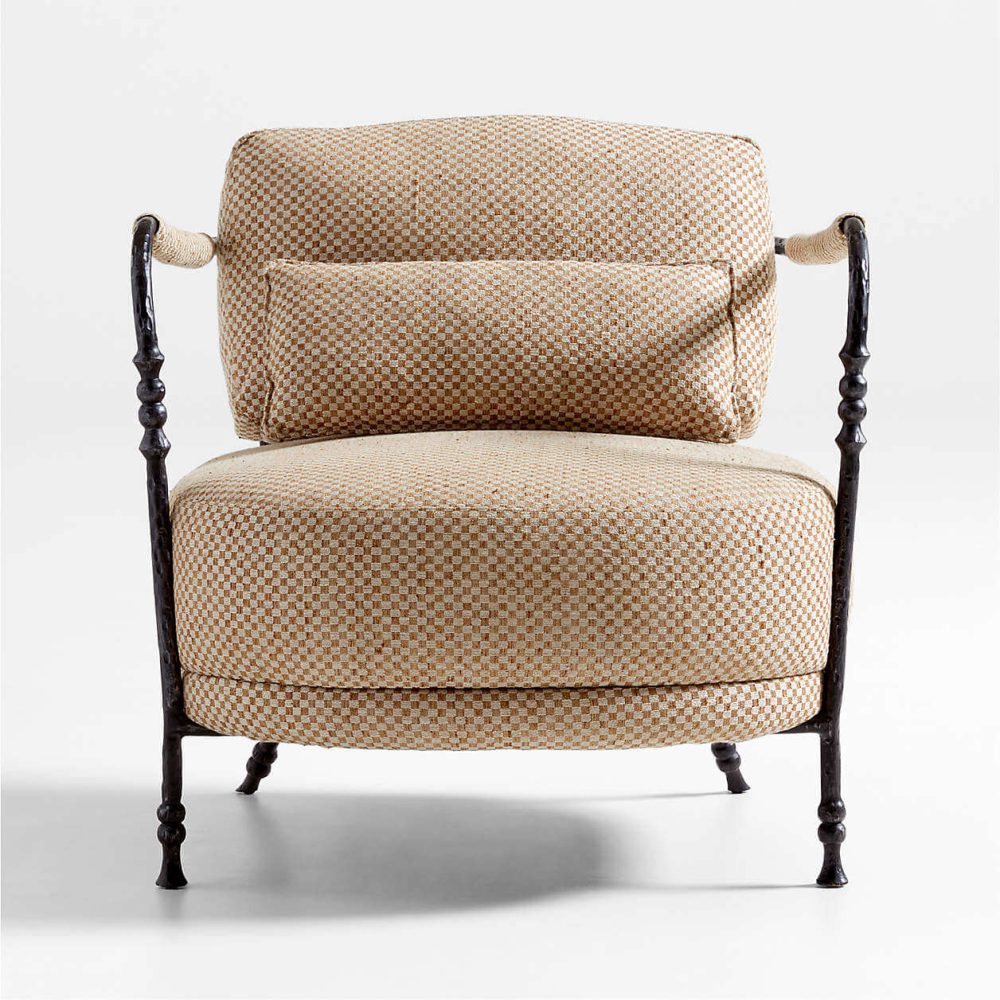 Muirfield Sculptural Metal Accent Chair – Image 2