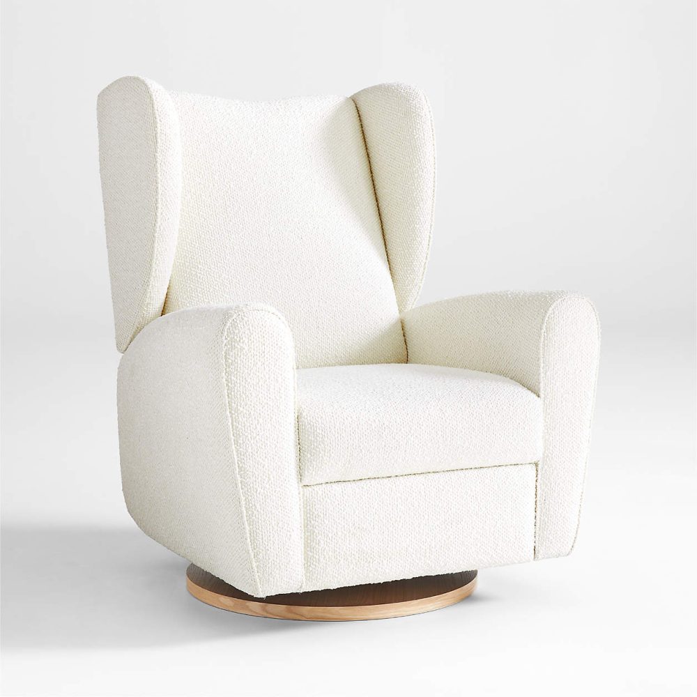 Snoozer Cream Boucle Nursery Swivel – Image 5
